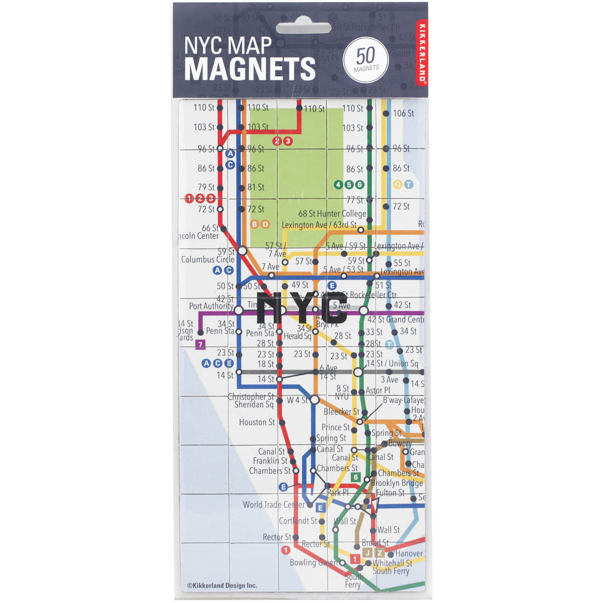 Kikkerland New York Map Magnets