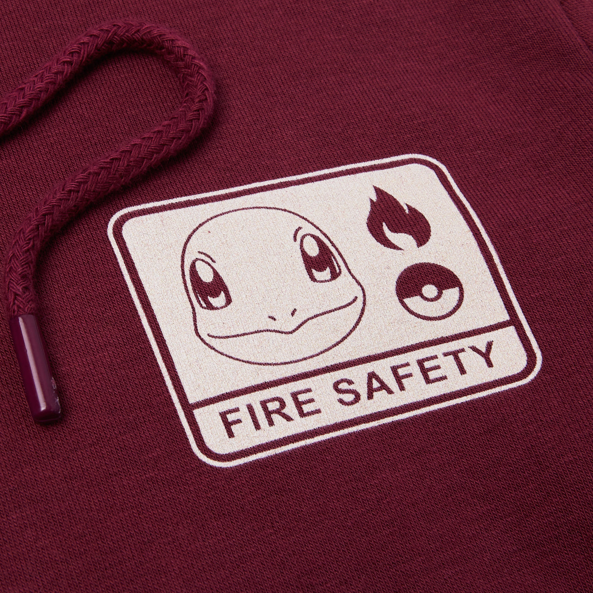 Pokémon Woodland Fire Safety Hoodie - Burgundy