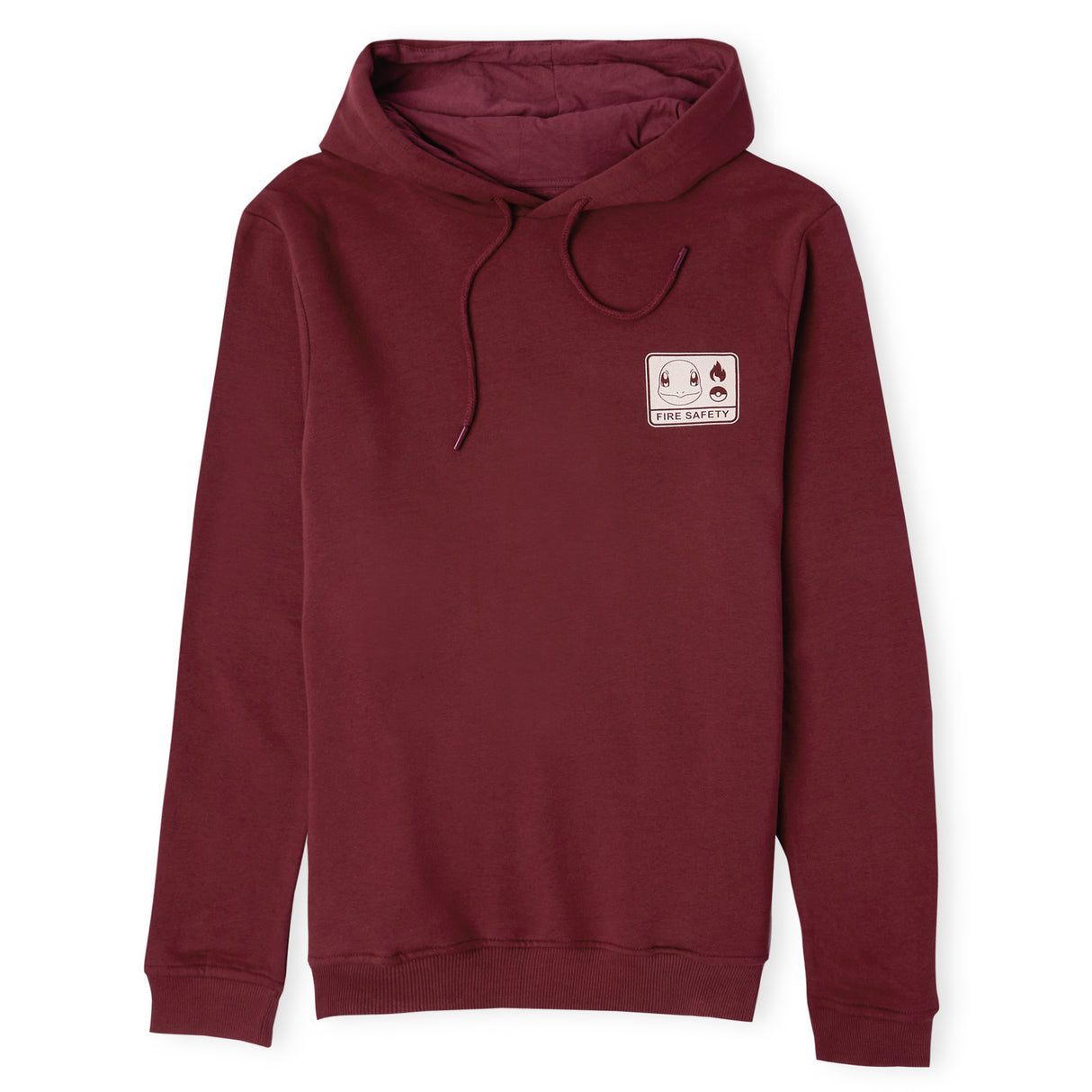 Pokémon Woodland Fire Safety Hoodie - Burgundy