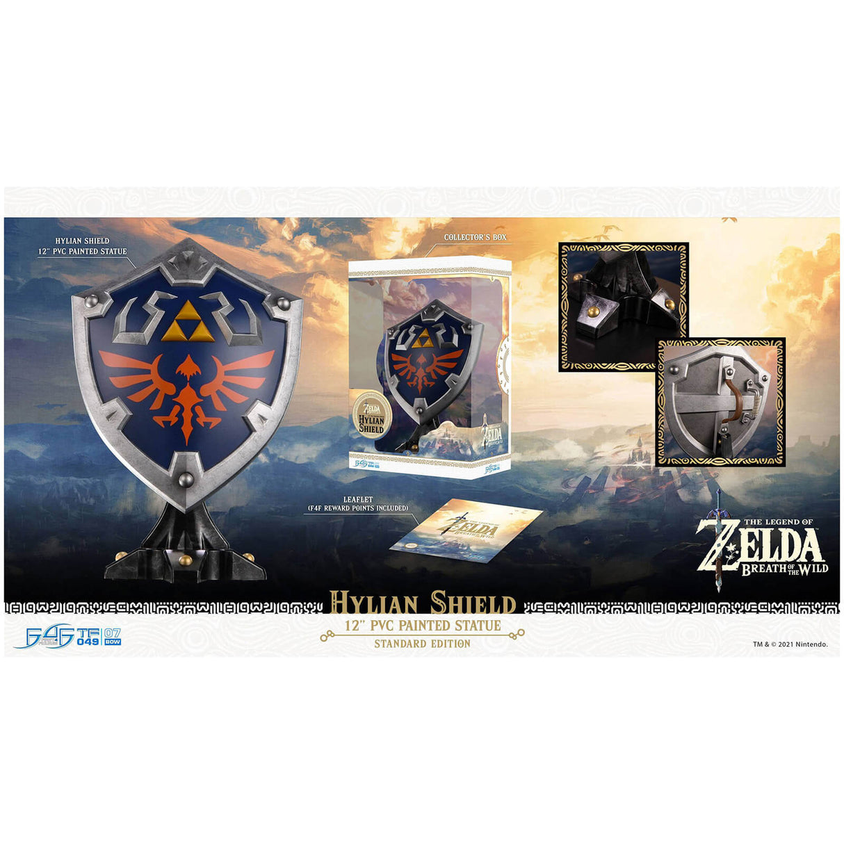 The Legend of Zelda Breath of the Wild PVC Statue Hylian Shield Standard Edition 29 cm