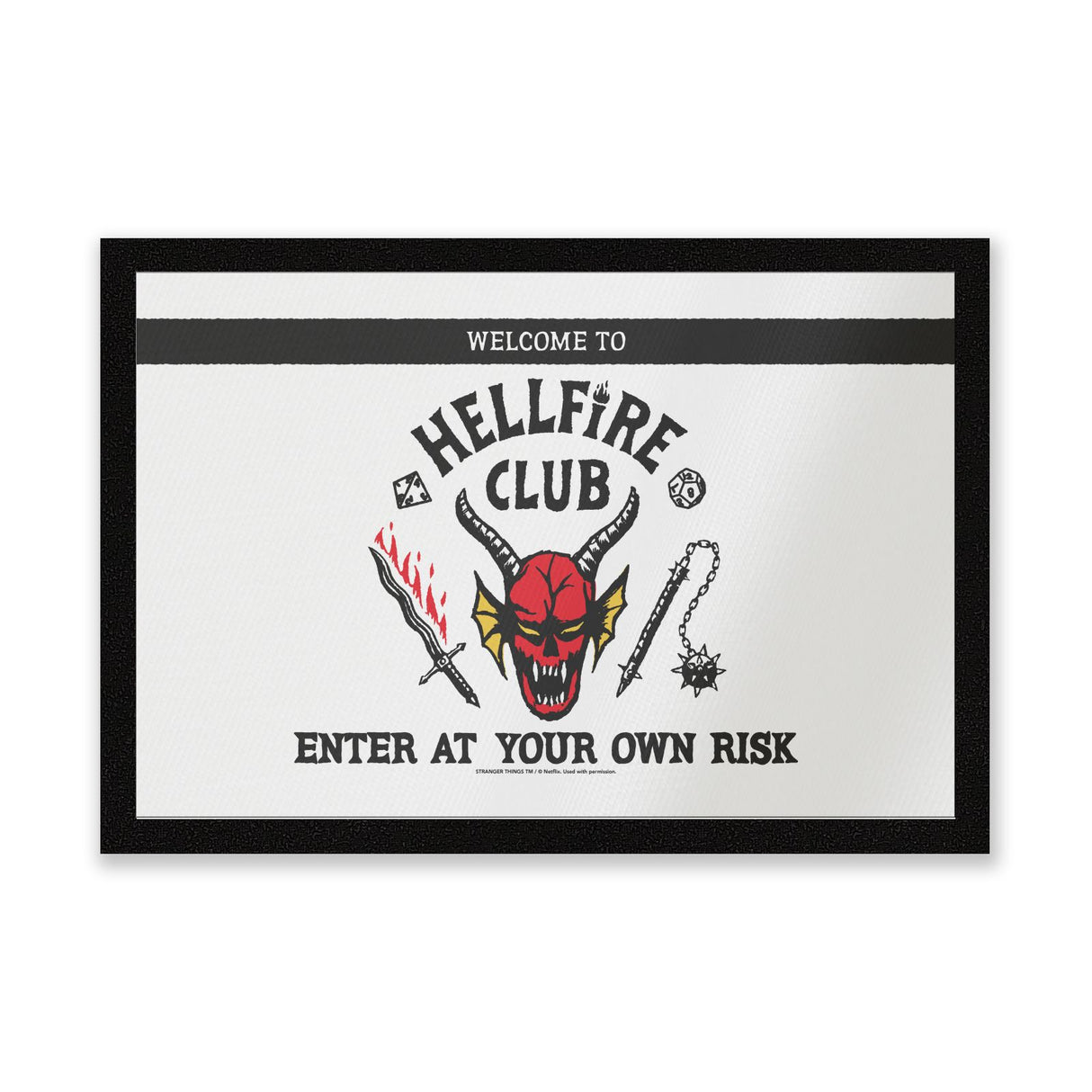 Stranger Things Welcome To The Hellfire Club Entrance Mat