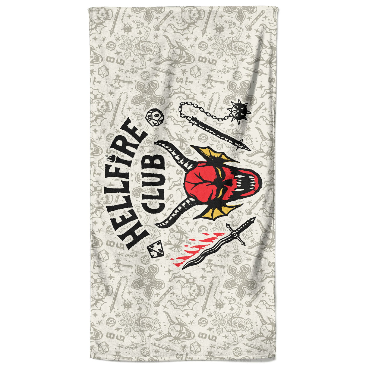 Stranger Things Hellfire Club Beach Towel