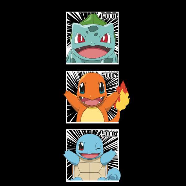 Pokemon Generation 1 Intro T-Shirt - Black