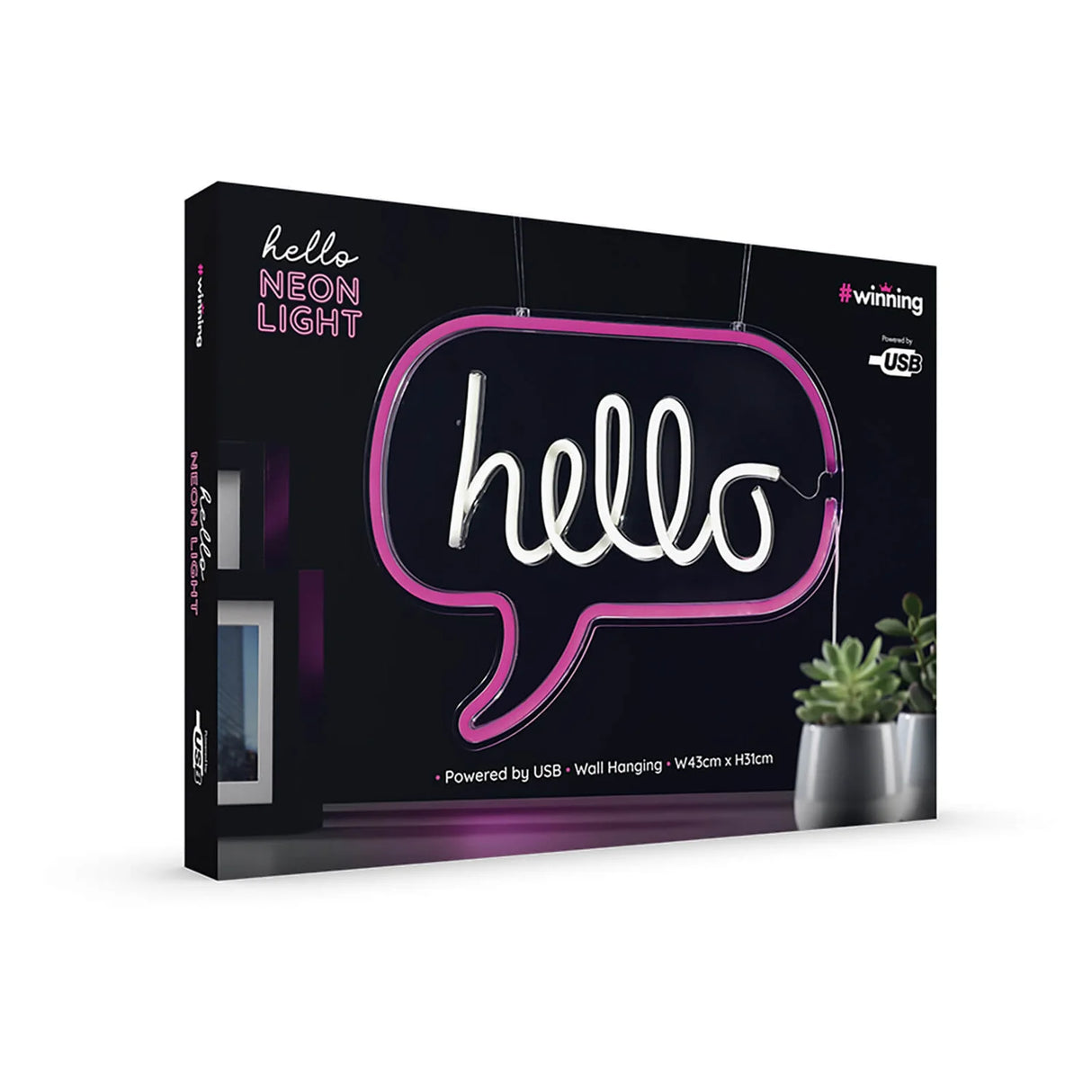Neon 'Hello' Wall Light