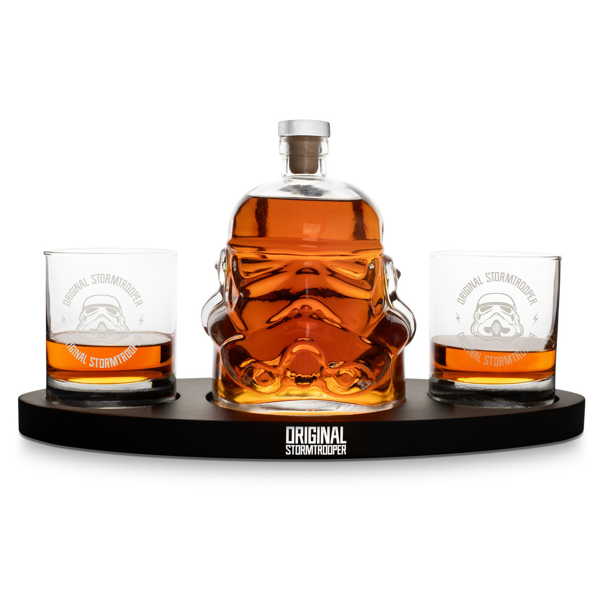 Original Stormtrooper Decanter Set, Original Design Decanter with 2 glasses and a tray