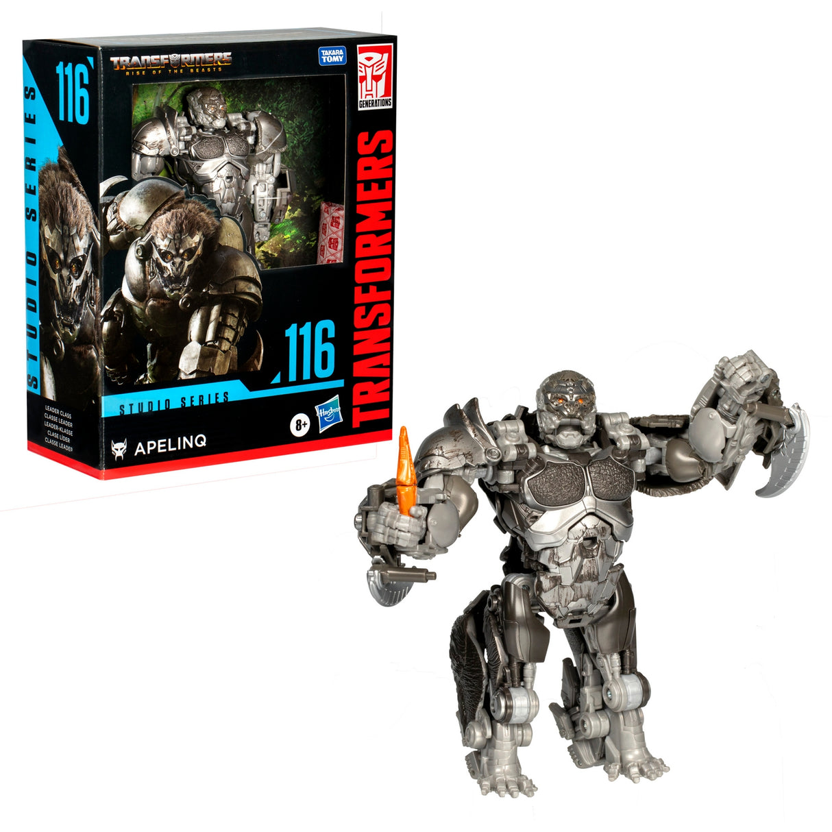 Hasbro Transformers Studio Series Leader Class Rise of the Beasts 116 Apelinq 8.5" Action Figure, 8+