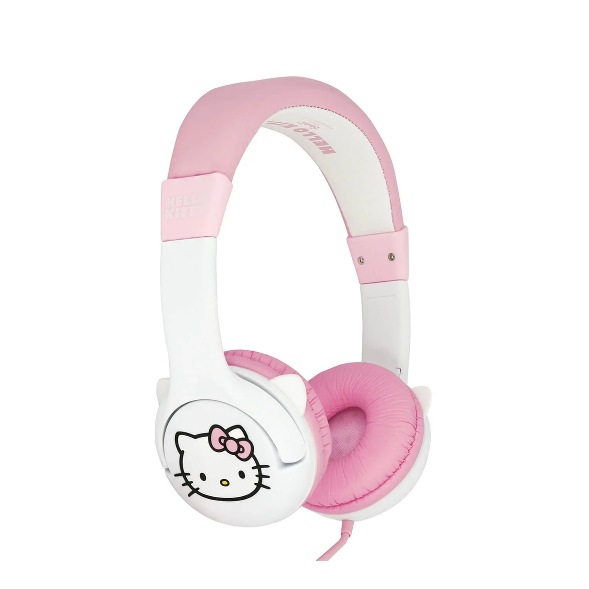 HELLO KITTY MOULDED WHITE/PINK CHILDRENS HEADPHONES