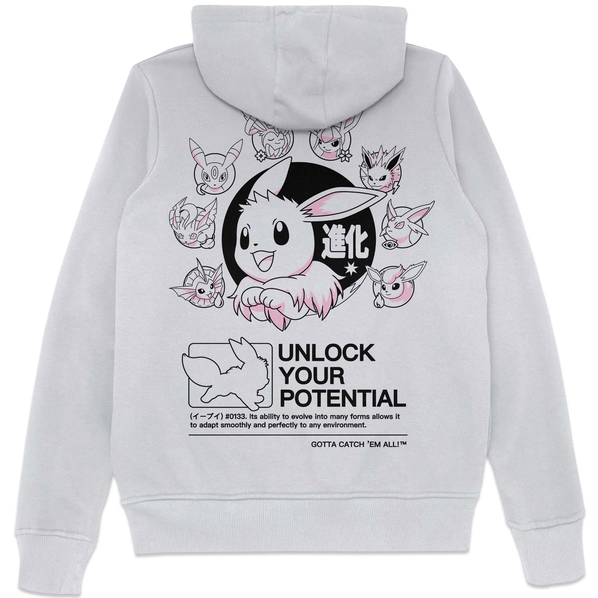 Pokémon Circle Of Eevee Evolutions Hoodie - White