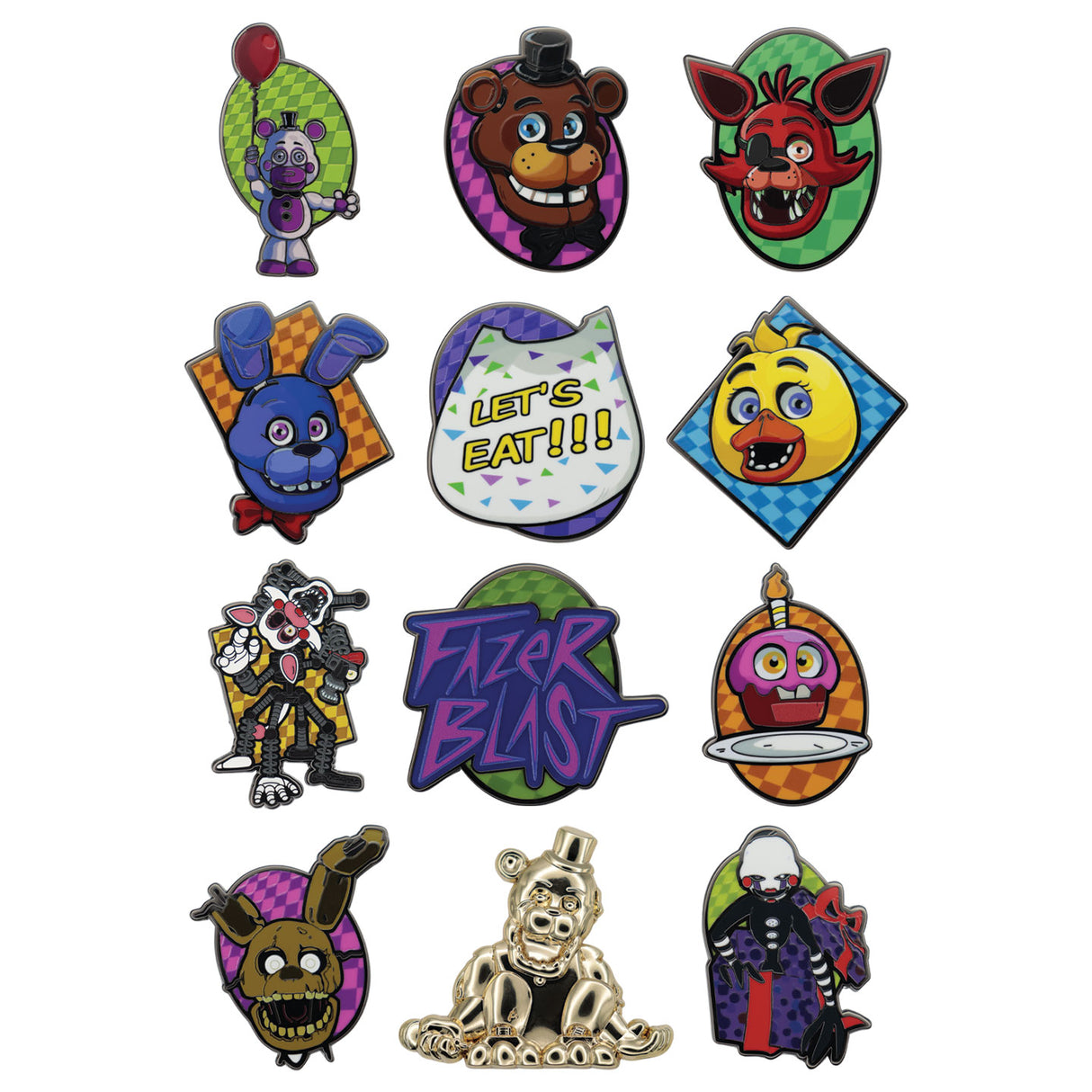 Five Nights at Freddy's Mystery Pin Badges (12 Unit CDU)