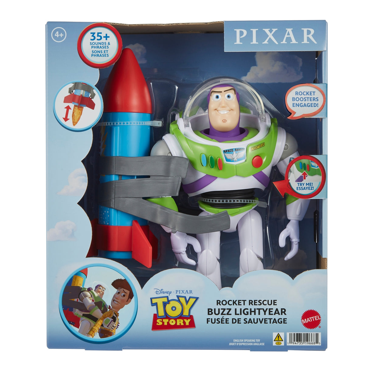 Disney Pixar Toy Story Rocket Rescue Buzz Lightyear Feature Figure