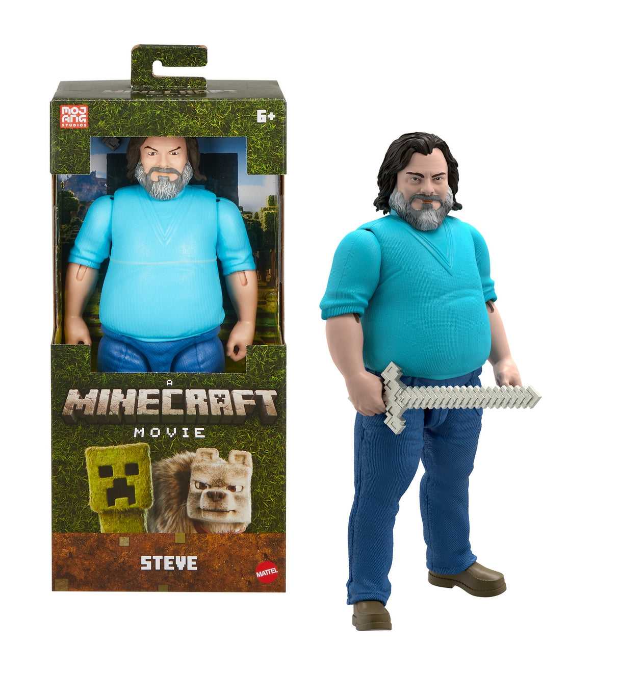 A Minecraft Movie Action Figure Large Steve 30 cm