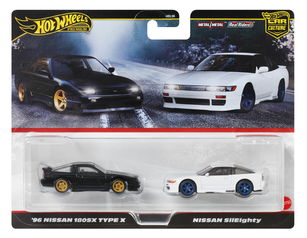 Hot Wheels Premium 2-Pack 2025 Mix 1 Nissan Sileighty 96 Nissan 180SX Type X