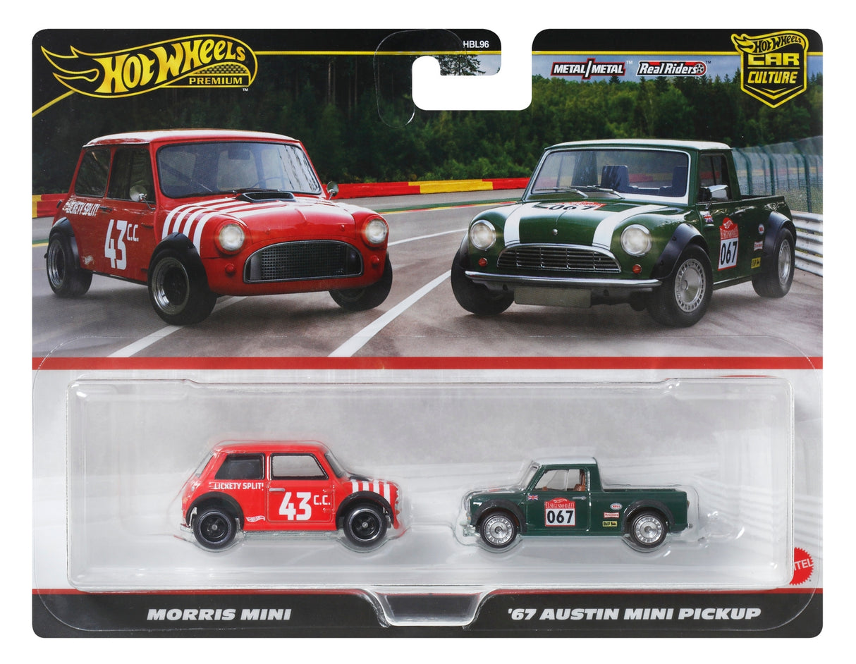 Hot Wheels Premium 2-Pack 2025 Mix 1 Morris Mini 67 Austin Mini Pickup