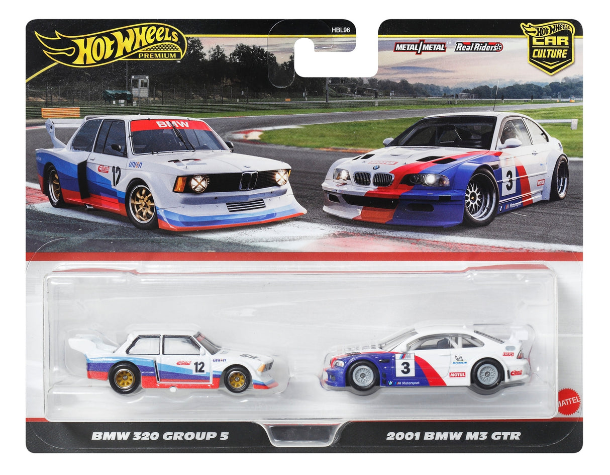 Hot Wheels Premium 2-Pack 2025 Mix 2 BMW E46 GTR BMW 320 GRP5