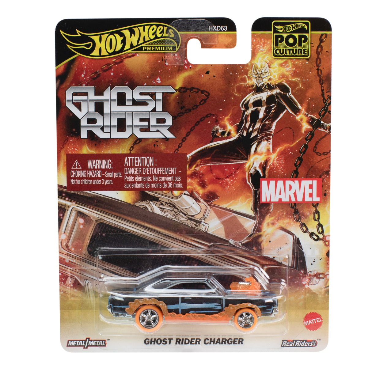 Hot Wheels Premium Pop Culture Marvel Ghost Rider Charger
