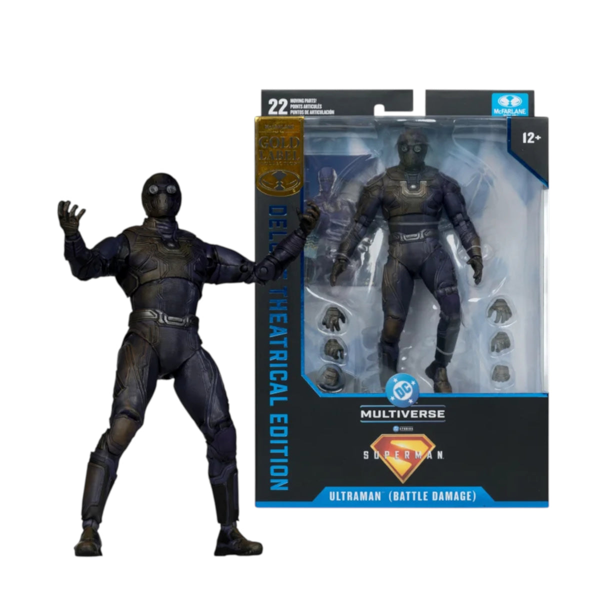 McFarlane Toys DC Comics Superman Movie Ultraman Battle Damage Deluxe Action Figure 7 (Gold Label)