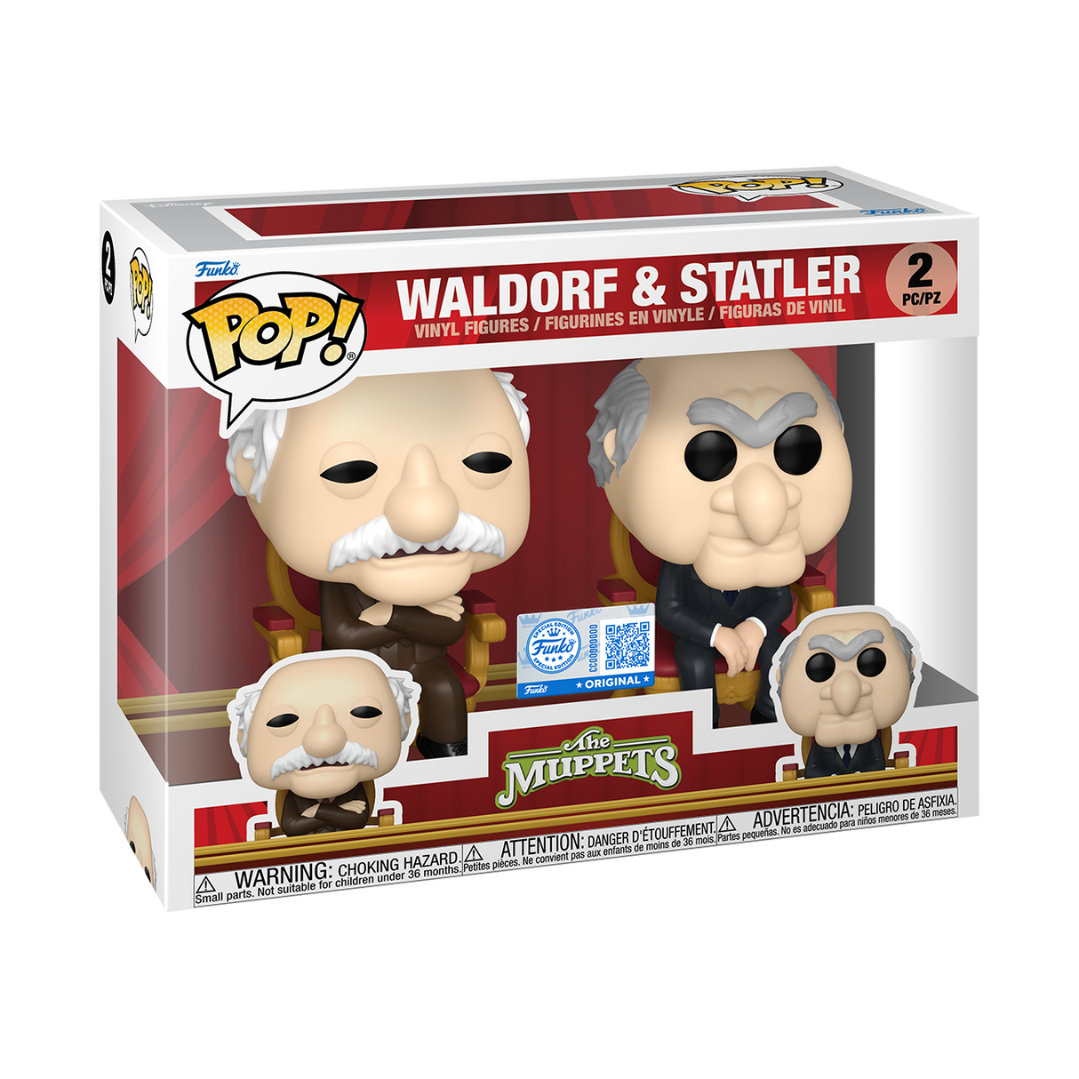 The Muppets POP! Television Vinyl Figures 2-Pack Waldorf & Statler 9 cm