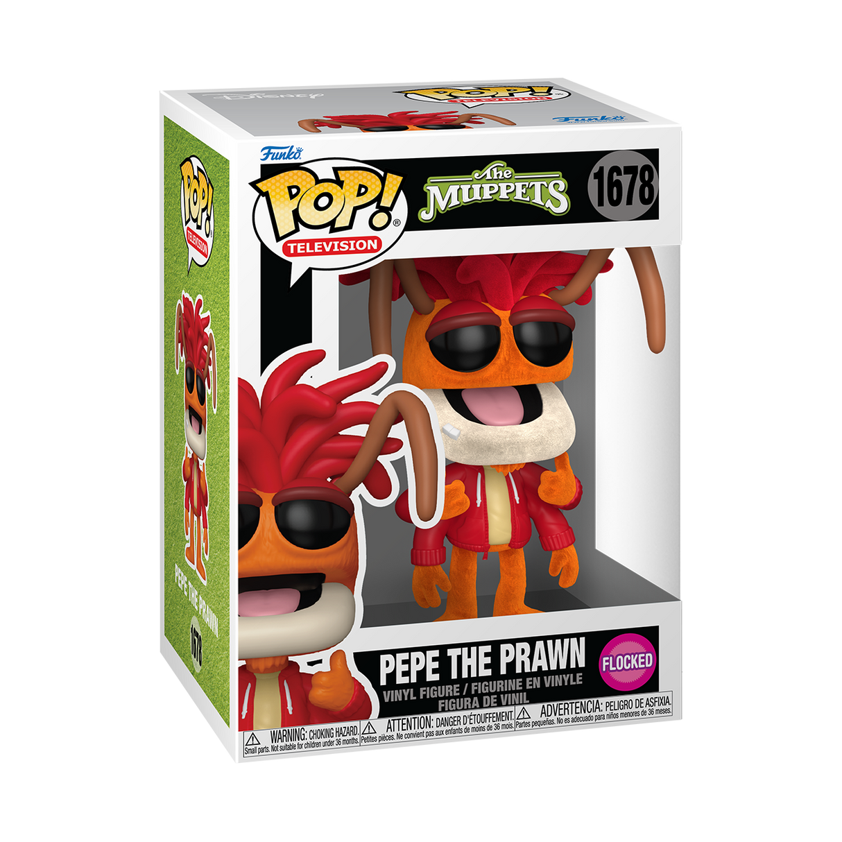 The Muppets POP! Vinyl Figure Pepe the Prawn (Flocked) 9 cm