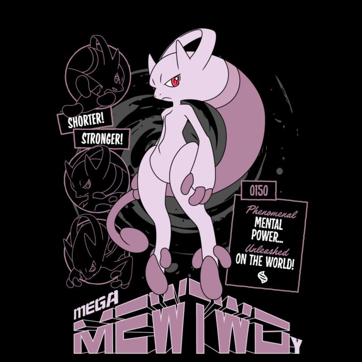 Pokémon Mega Mewtwo Y Unisex T-Shirt - Black