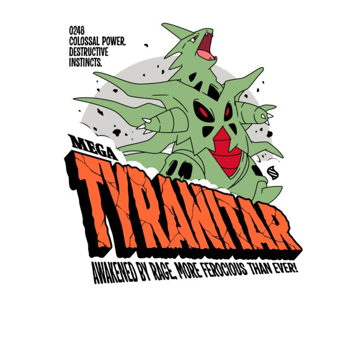Pokémon Mega Tyranitar T-Shirt - White