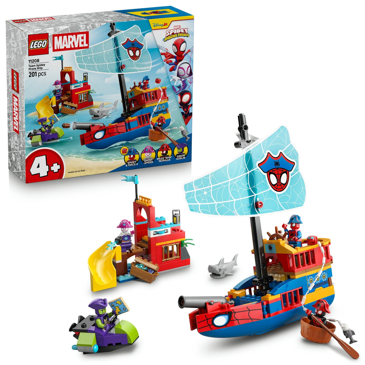 LEGO Marvel Team Spidey Pirate Ship Building Toy 11208