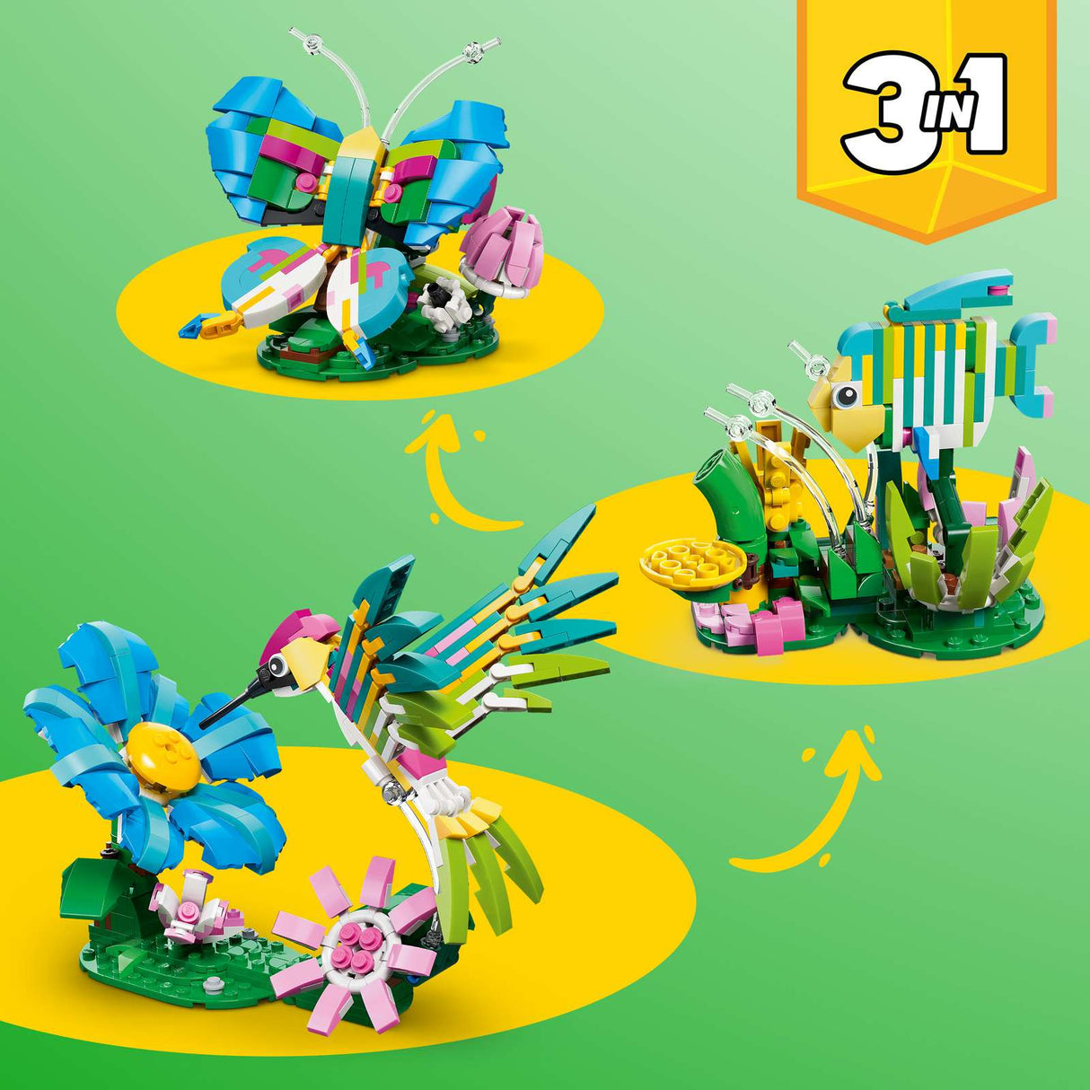 LEGO Creator 3in1 Wild Animals Colourful Hummingbird 31384