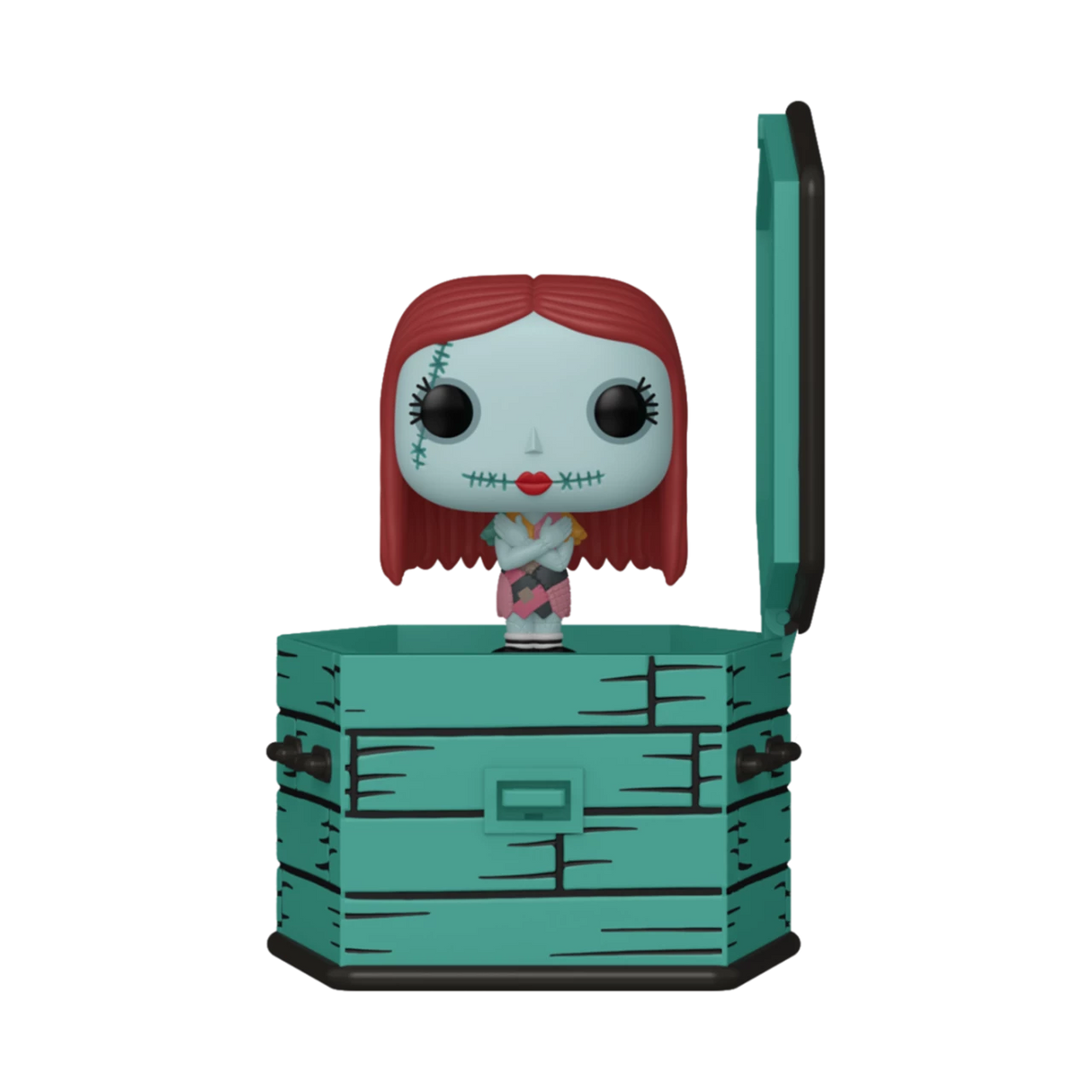 The Nightmare Before Christmas Coffin Pocket POP! Vinyl Figure Sally Sewing 6 cm