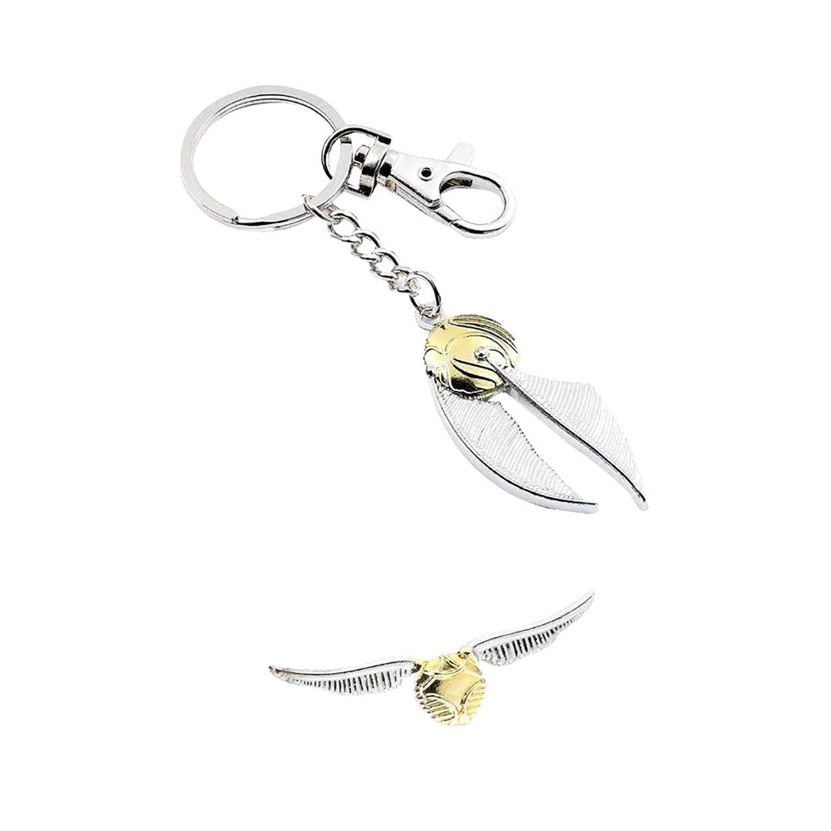 Harry Potter Golden Snitch Keyring and Pin Badge - Silver