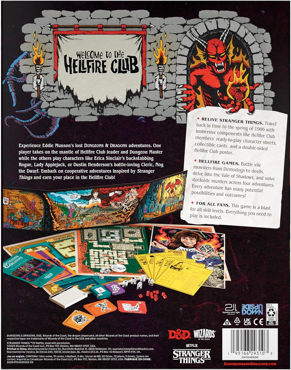 Dungeons & Dragons Board Game Stranger Things: Welcome to the Hellfire Club