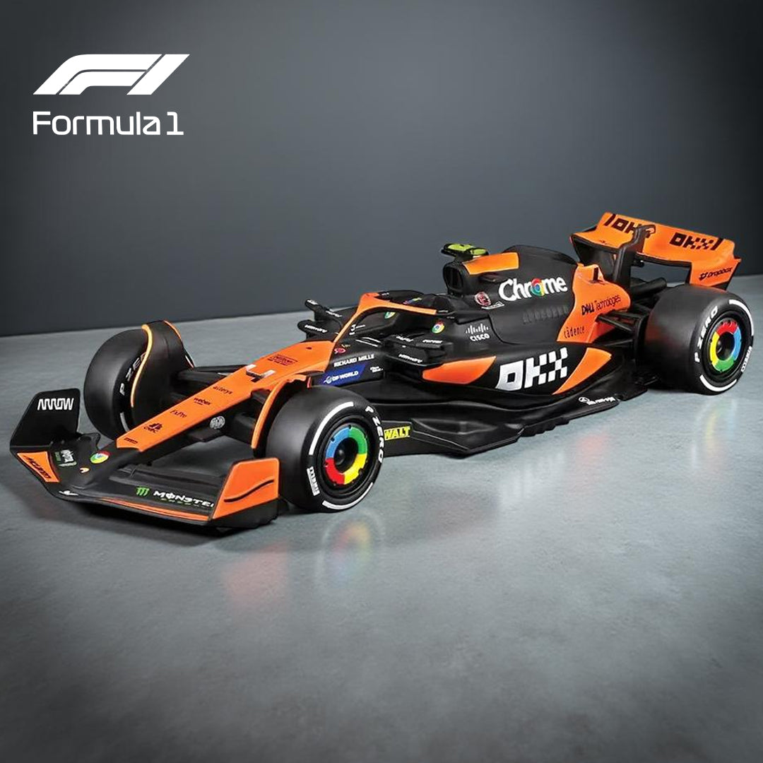 Bburago F1 Mclaren MCL38 2024 With Piastri Helmet 1:24 Scale Model
