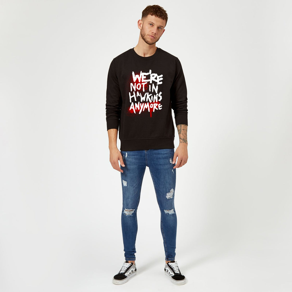 Official Stranger Things Not In Hawkins Sweatshirt - Black