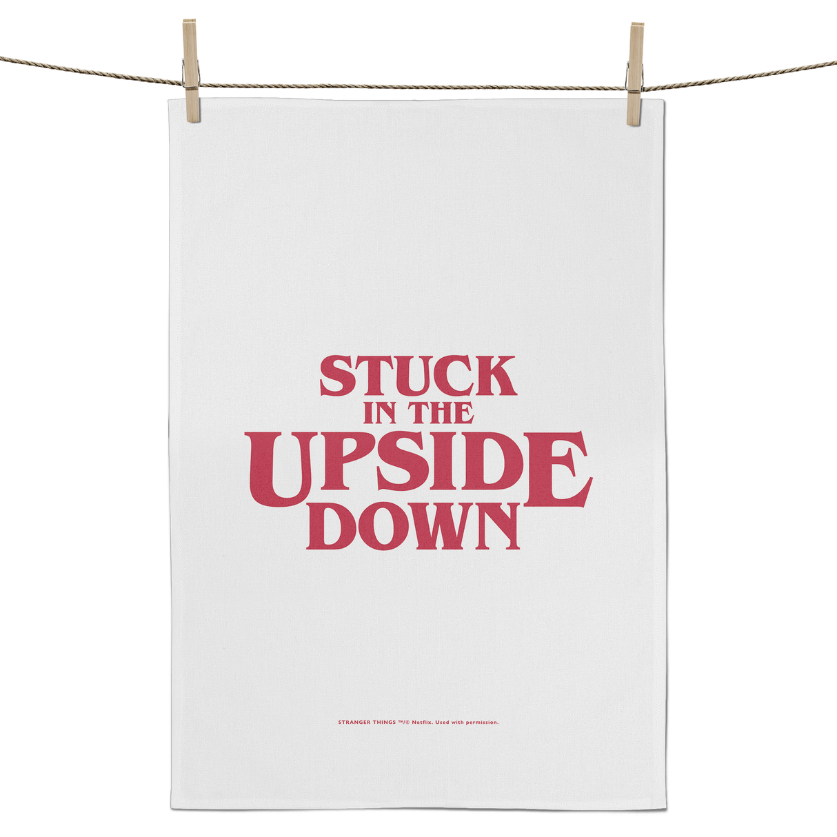 Stranger Things Stuck In The Upside Down Tea Towel