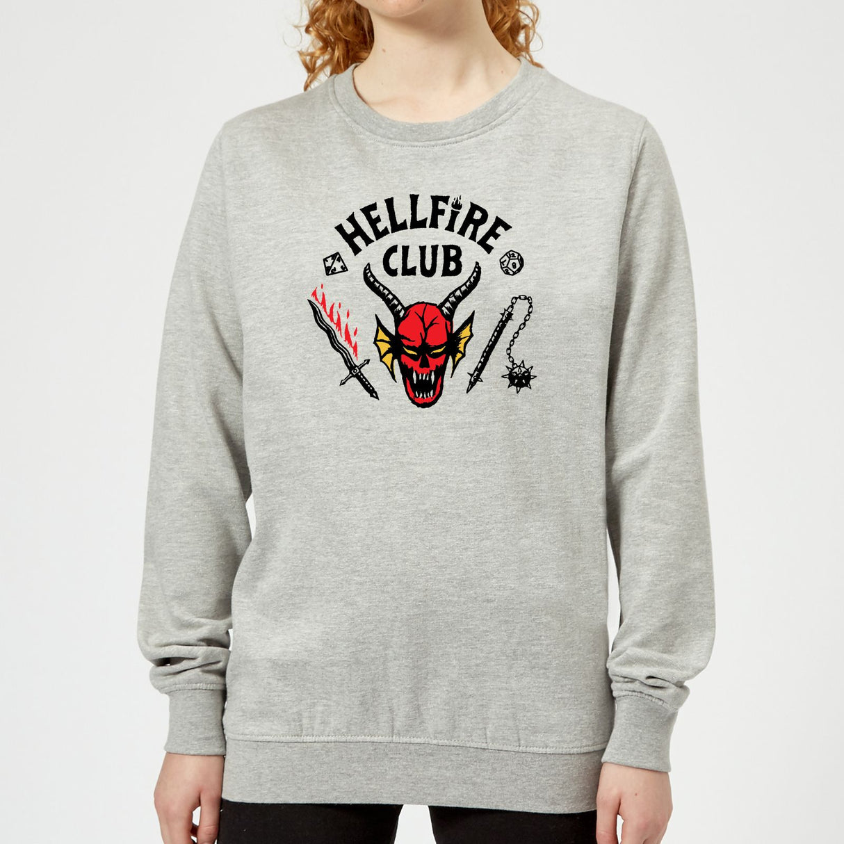 Official Stranger Things Hellfire Club Sweatshirt - Grey