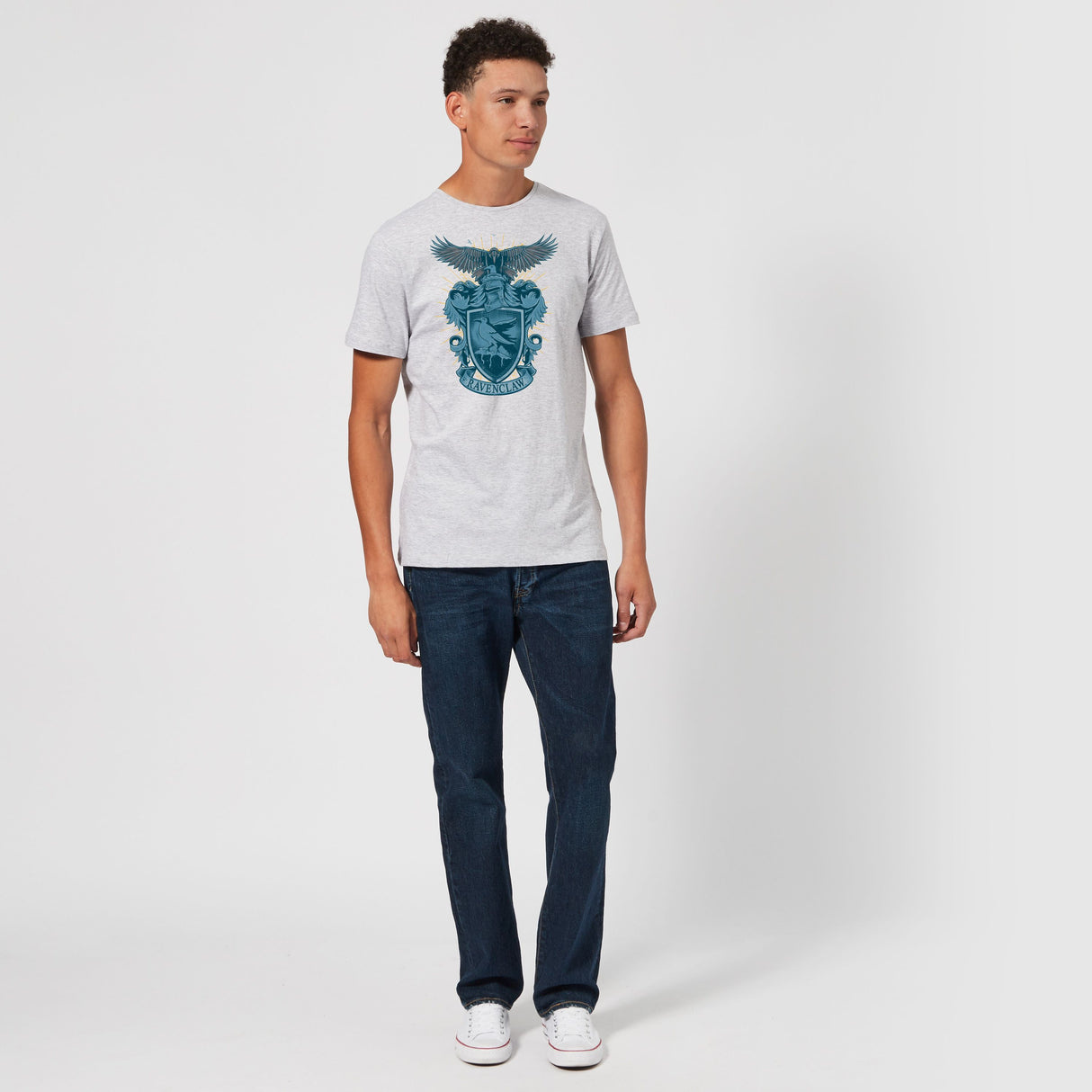 Harry Potter Ravenclaw Drawn Crest T-Shirt - Grey