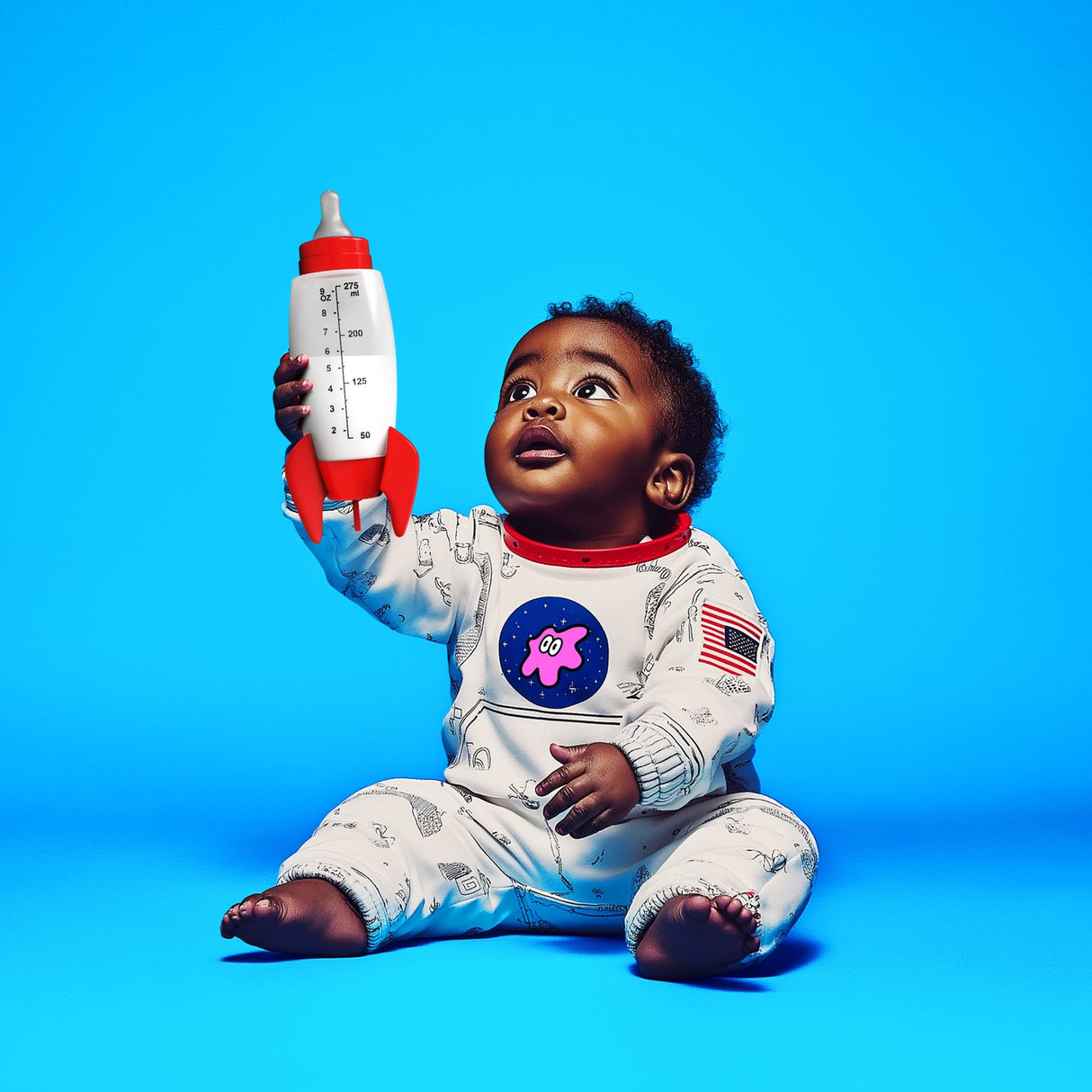 Space Rocket Baby Bottle