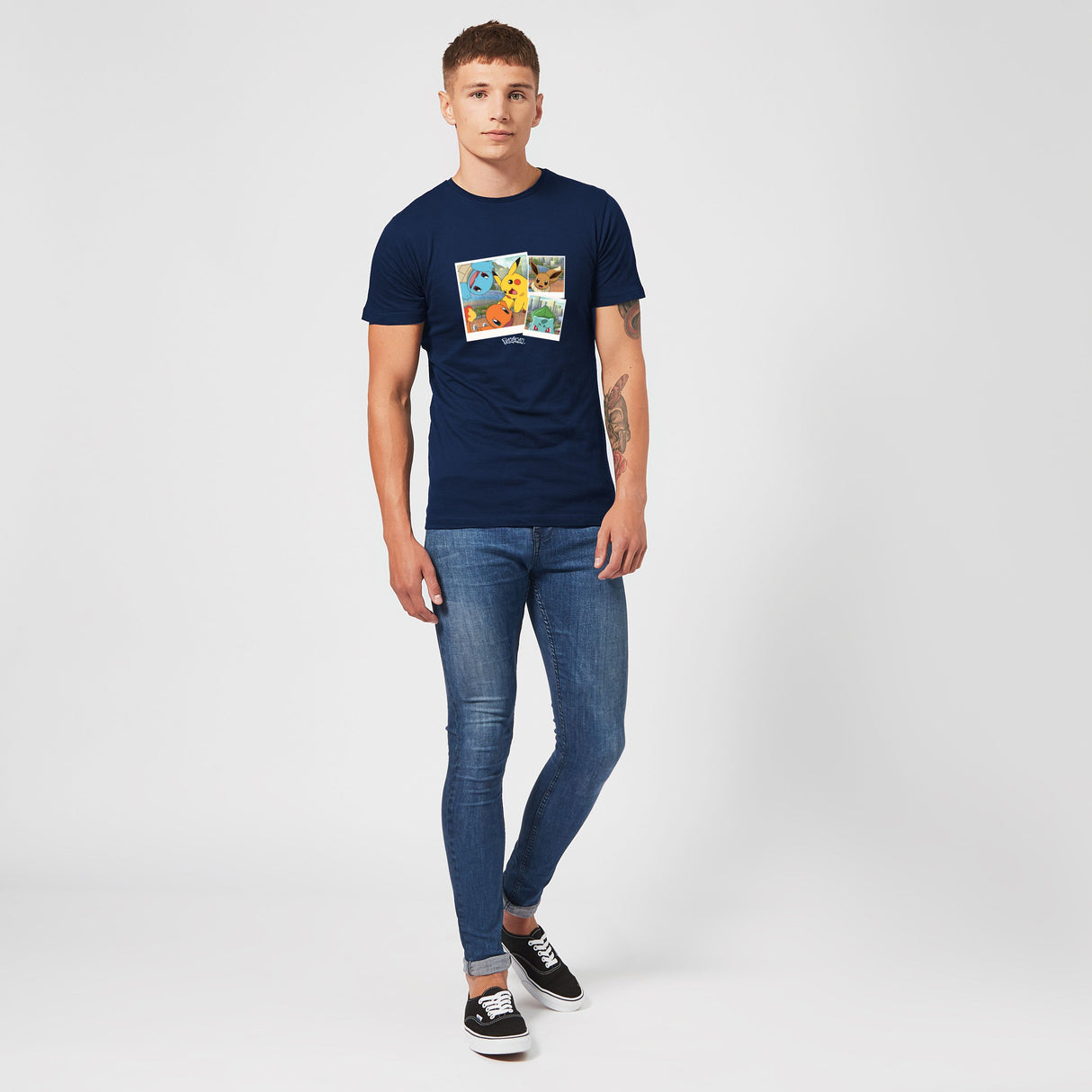 Pokemon Walking Along The Waterfront T-Shirt - Navy