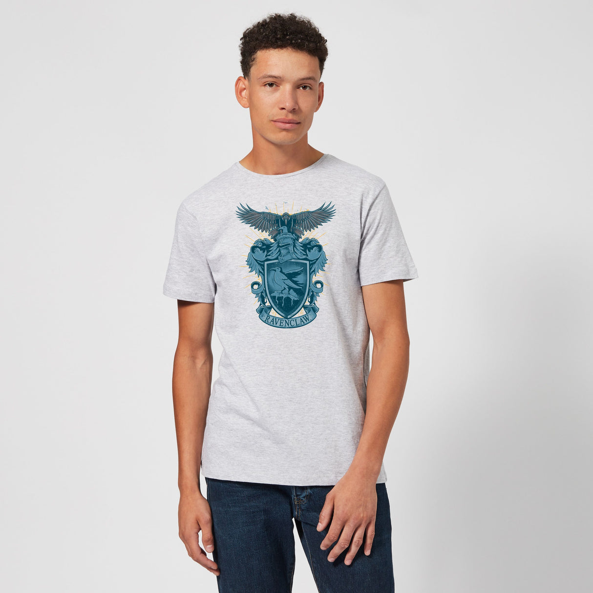 Harry Potter Ravenclaw Drawn Crest T-Shirt - Grey