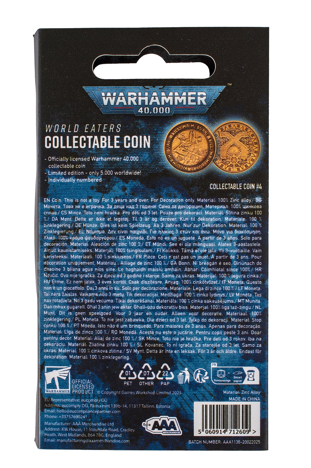 Warhammer 40000: World Eaters Coin