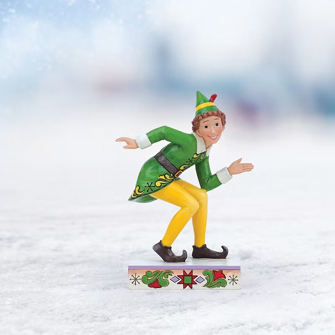 Enesco Elf by Jim Shore Smiling is my Favourite (Buddy in Crouching Pose Figurine) (14.5cm)