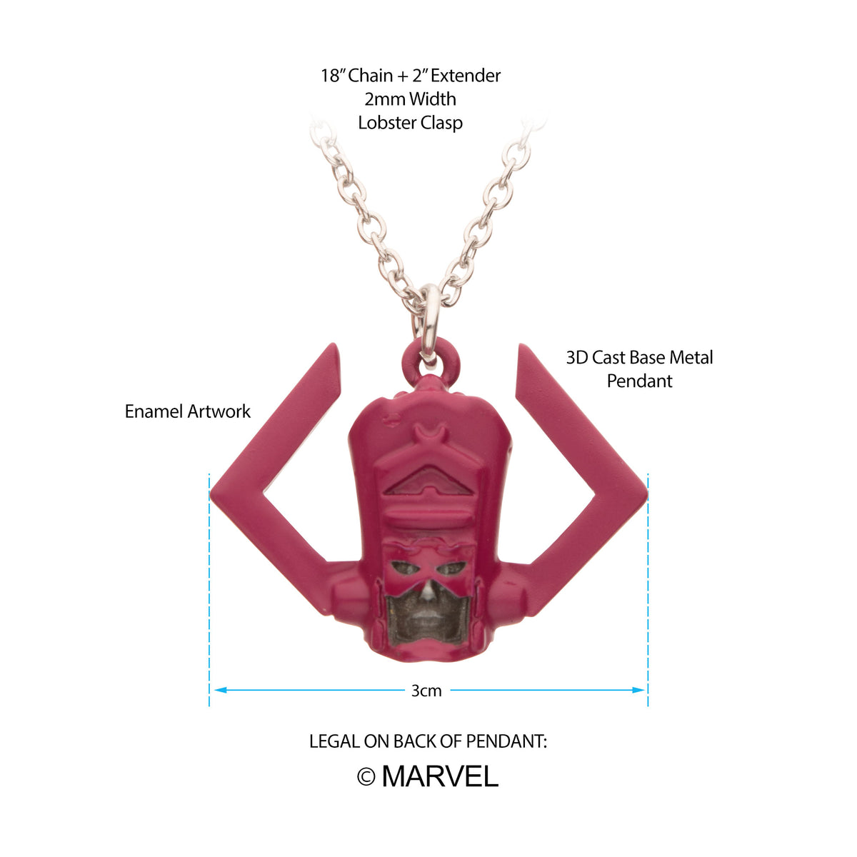 The Fantastic Four: First Steps Galactus 3D Cast Flat Back Necklace
