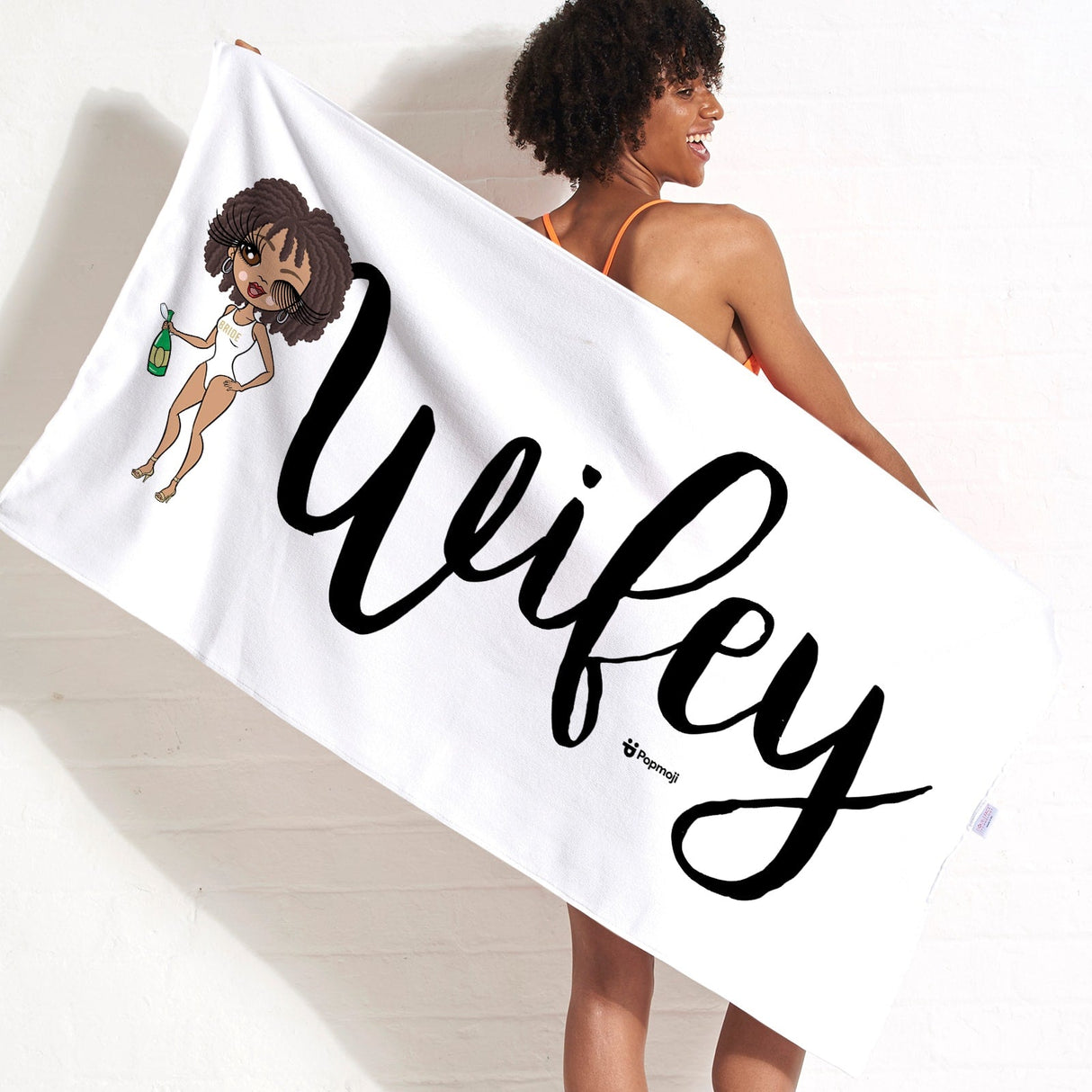 ClaireaBella Womens Personalised Beach Towel - Wifey