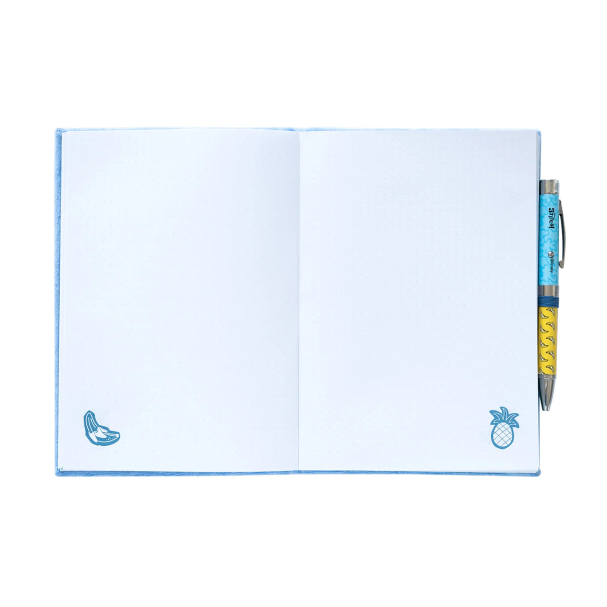 Disney Stitch Tropical A5 Premium Plush Cover Notebook With Projector Pen