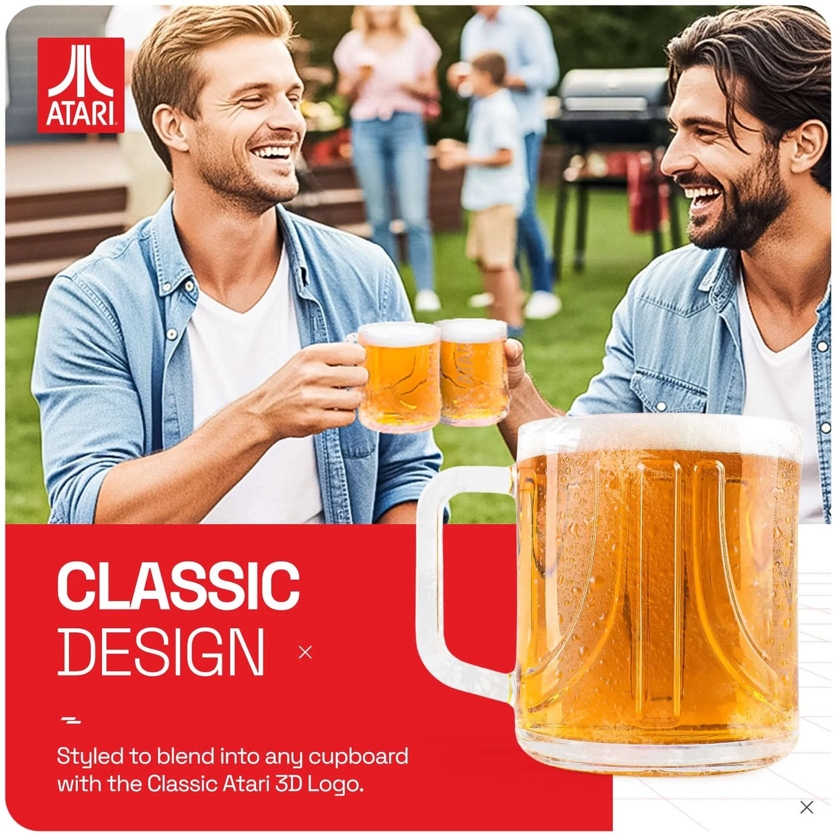 Official Atari 3D Beer Glass 1 Pint 600ml