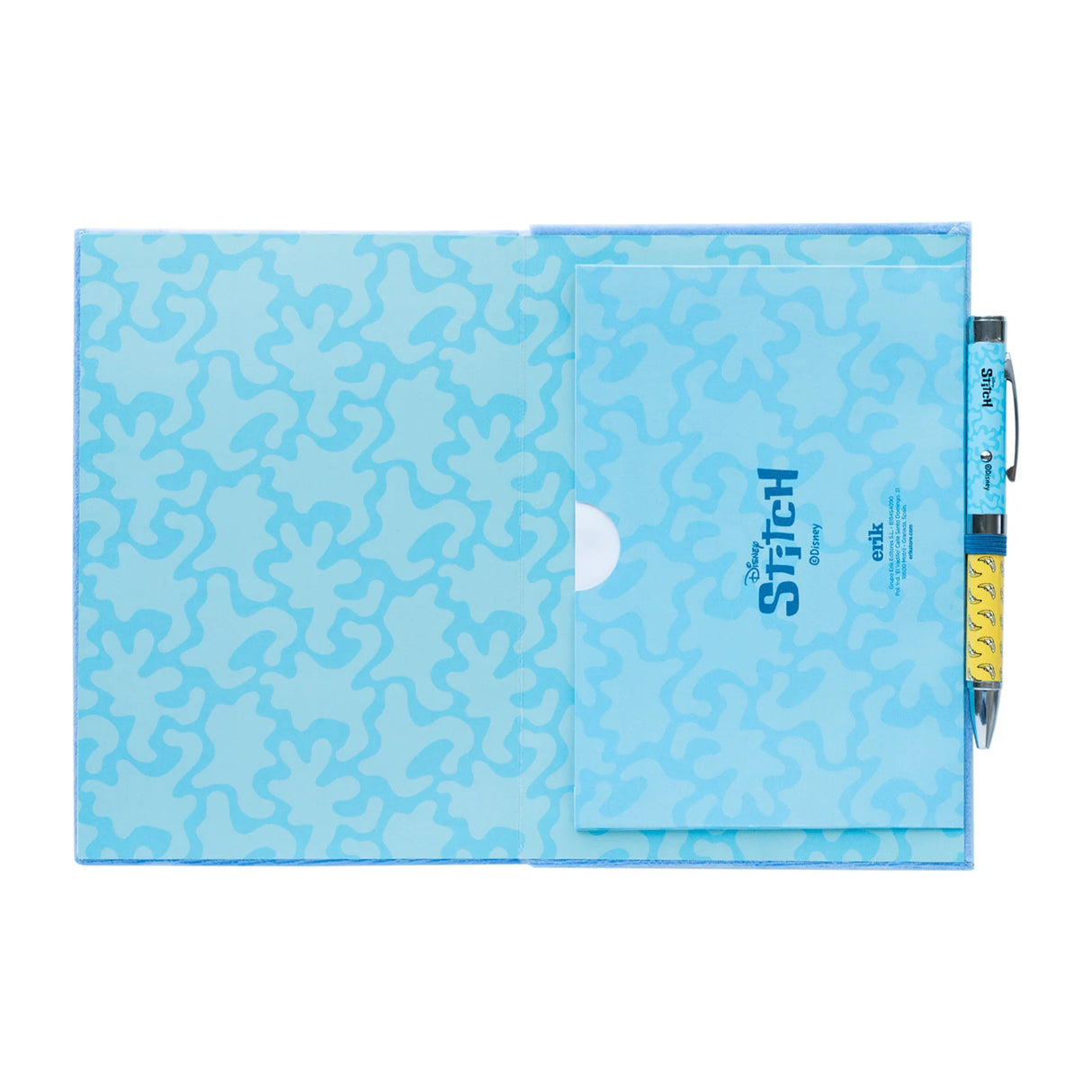 Disney Stitch Tropical A5 Premium Plush Cover Notebook With Projector Pen