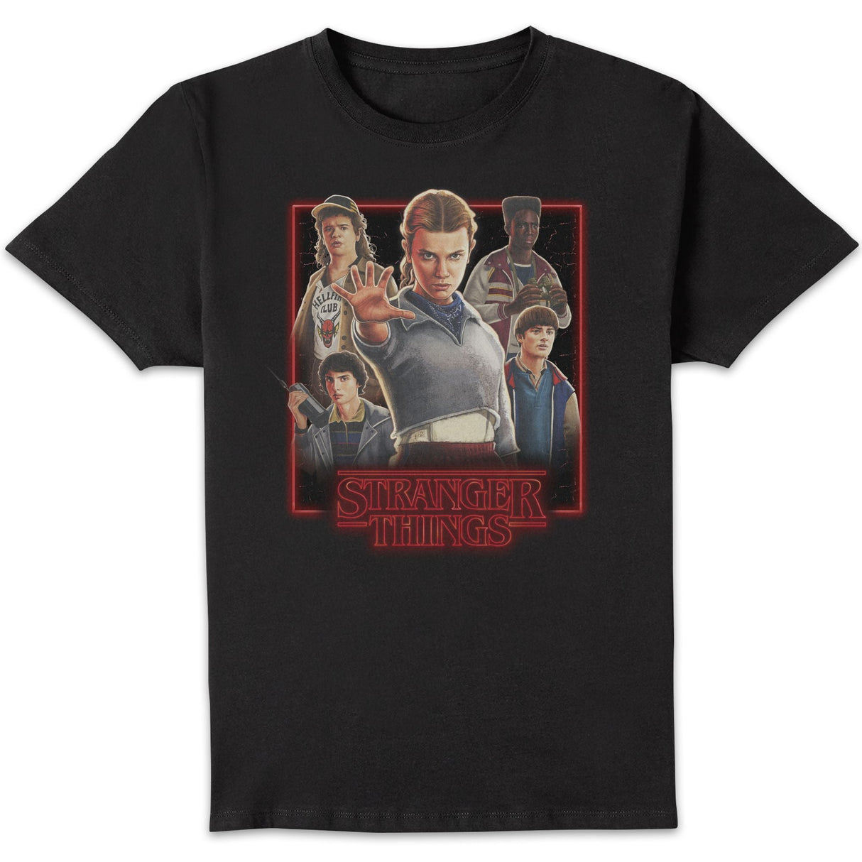 Stranger Things Poster T-Shirt - Black