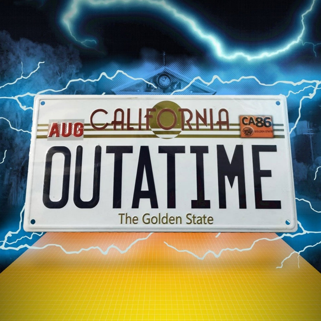 Back To The Future Replica 1/1 "Outatime" DeLorean License Plate