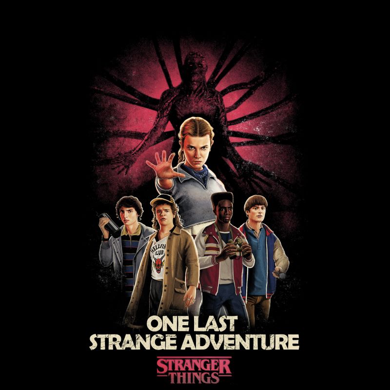 Stranger Things One Last Stranger Adventure T-Shirt - Black