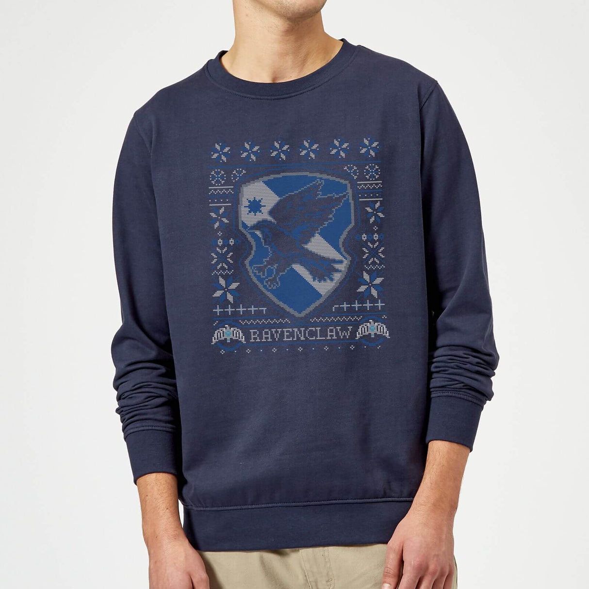 Harry Potter Ravenclaw Crest Christmas Jumper - Navy