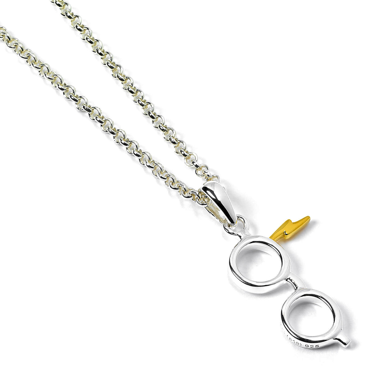 Sterling Glasses Lightning Bolt Necklace