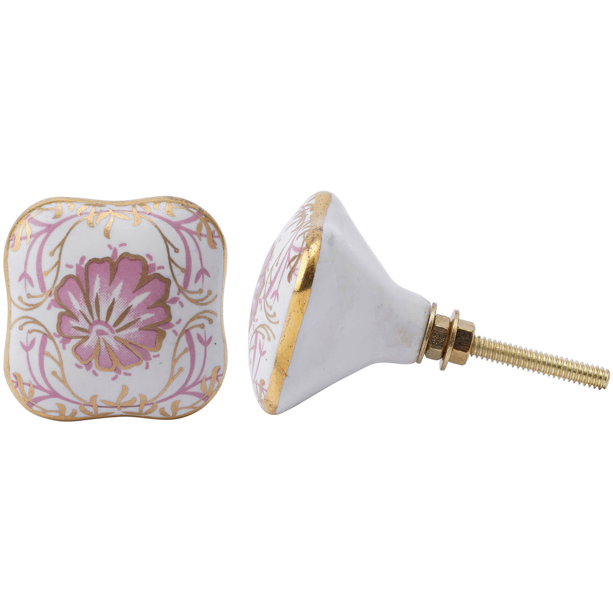 Floral Ceramic Drawer Pull
